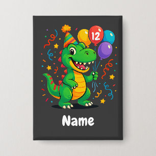 Badge Enfants Dino Anniversaire Personnalisés