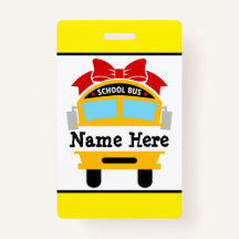 Enfants Retour à l'école Bus Personnaliser le nom 