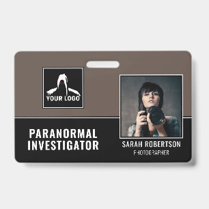 Badge Enquêteur paranormal Chasseur de fantômes Photo d'