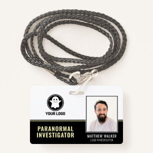 Badge Enquêteur paranormal Chasseur fantôme Photo ID Bad