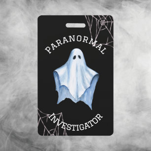 Badge Enquêteur paranormal Ghost & Cobwebs Noir