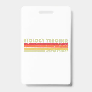 Badge ENSEIGNANT EN BIOLOGIE Funny Titre du travail Prof