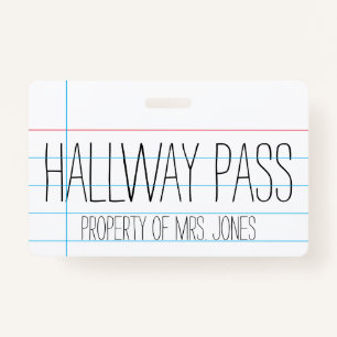 Badge Enseignant - Passe du couloir