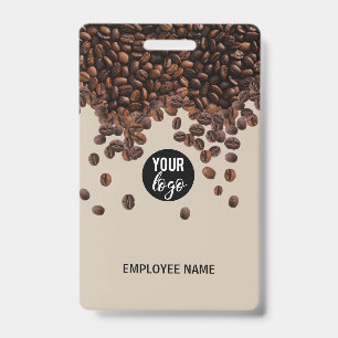 Badge Enseigne de l'entreprise de grains de café Nom de