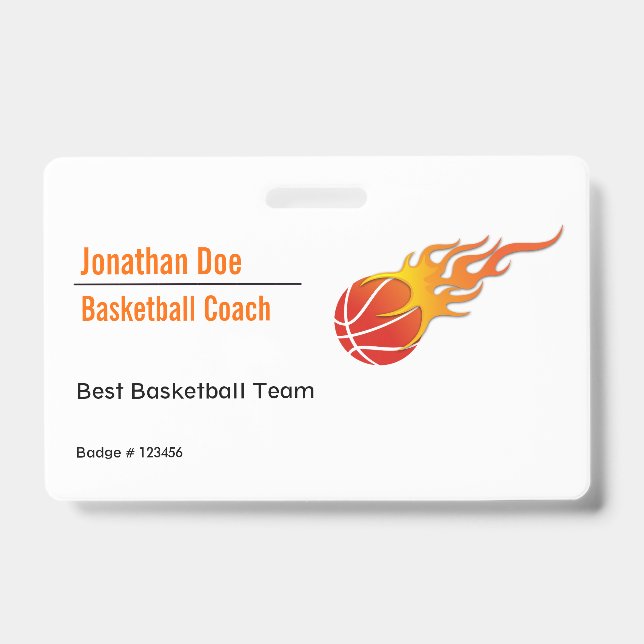 Badge Entraîneur de basket-ball (Front)