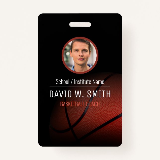 Badge Entraîneur de basket-ball (Devant)