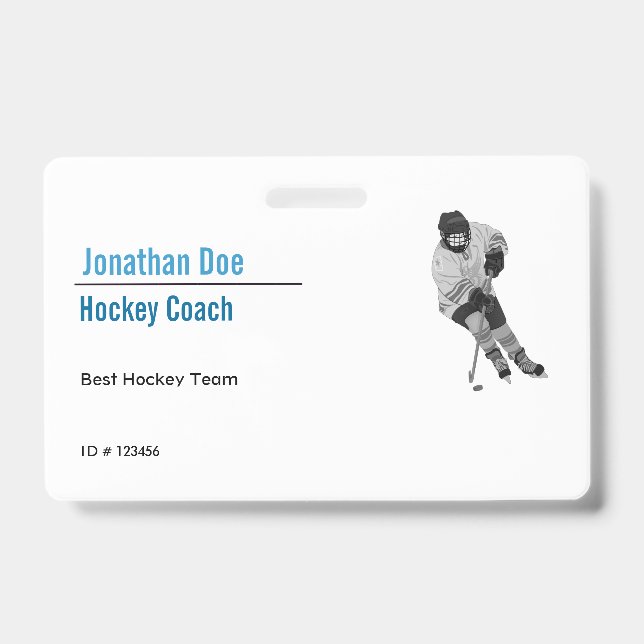 Badge Entraîneur de hockey (Avant)