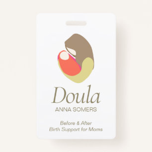 Badge Entraîneur de naissance Doula sage-femme mère et b
