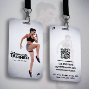 Badge Entraîneur Personnel de Gym Fitness Personnalisé (