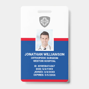Badge Entreprise de photo ID, code-barres et logo person
