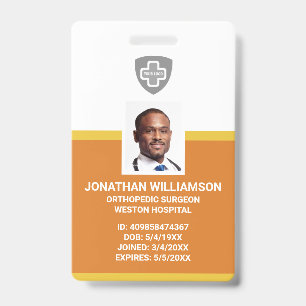 Badge Entreprise de Photo ID, Code-Barres et Logo Person