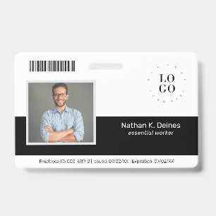 Badge Entreprise de sécurité de carte d'identité de phot