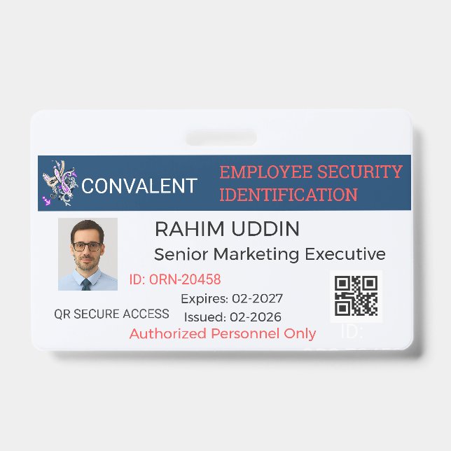 Badge Entreprise|Pro|Sécurité|Entreprise|Sur mesur (Avant)
