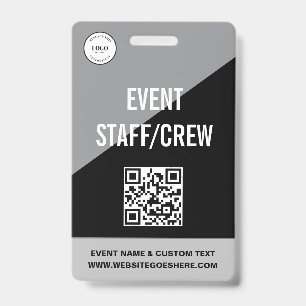 Badge Équipe de personnel d'événement personnalisé simpl
