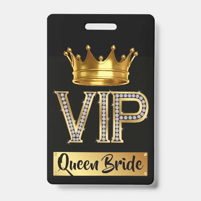 Badge Équipe VIP de la mariée (Avant)