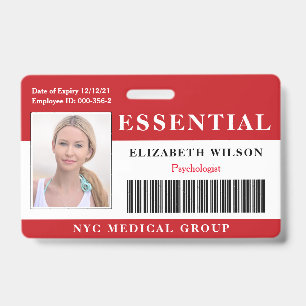 Badge Essentiel  ID photo de l'employé moderne