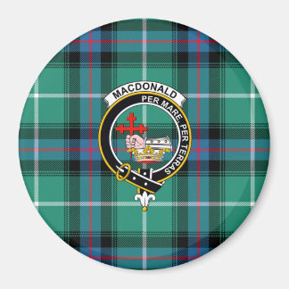 Badge et Magnet du clan MacDonald et tartan