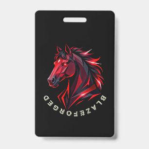Badge Étiquette de bagage Cheval BlazeForge