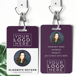 Badge Étiquette de nom de cordon personnalisée avec phot