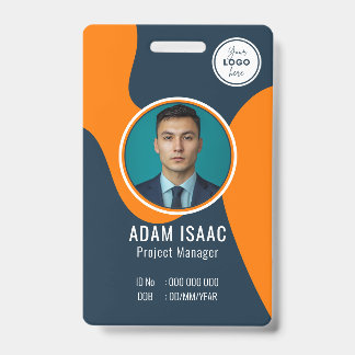 Badge Étiquette de nom de logo de code-barres personnali