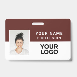 Badge Étiquette de nom de photo d'employé d'entreprise B