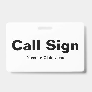 Badge Étiquette de nom de radio amateur