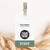Étiquette de nom d'employé de logo d'entreprise Ve