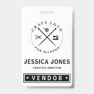 Badge Étiquette de nom pour salon de vendeur / foire art