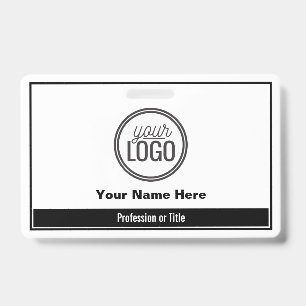 Badge Étiquette de nom professionnelle à bloc de couleur