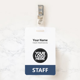 Badge Étiquette de personnel avec nom de l'employé et lo