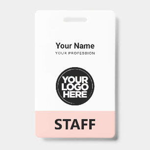 Badge Étiquette de personnel avec nom de l'employé et lo