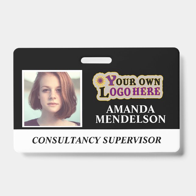Badge Étiquette d'identification personnalisée avec code (Avant)