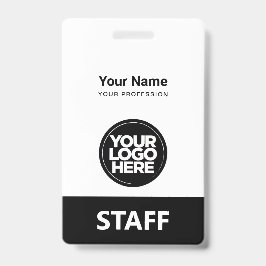 Badge Étiquette du personnel du logo commercial du nom d
