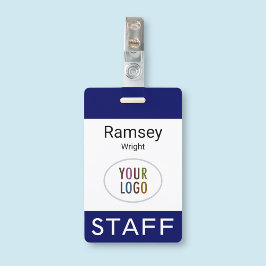 Badge Étiquette du personnel du logo commercial personna