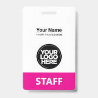 Étiquette du personnel du logo de l'employé avant 