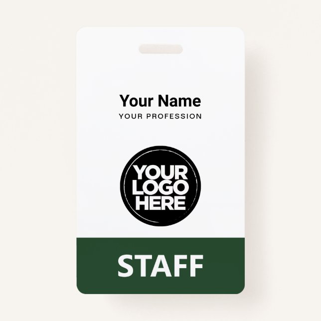 Badge Étiquette du personnel du logo de l'employé avant  (Devant)