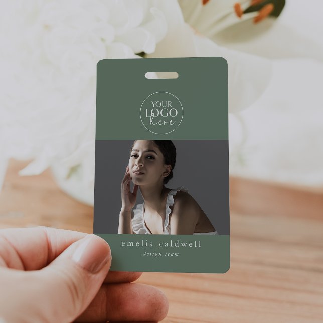 Badge Étiquette Nom de la sécurité de l'envoi d'EMELIA - (EMELIA Sage Security Name Tag Photo Employee ID Badge)
