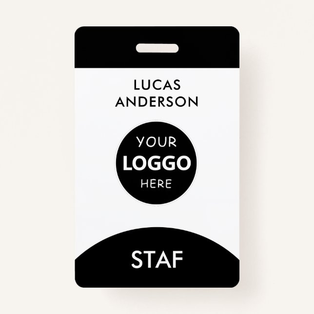 Badge Étiquette Nom de l'employé Numéro du logo de l'ent (Devant)