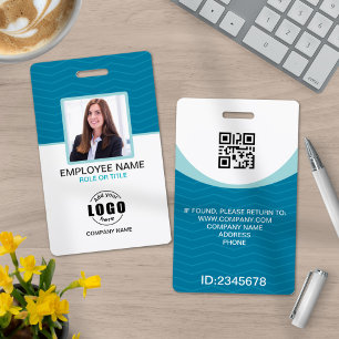 Badge Étiquettes nominatives d'entreprise avec code QR b