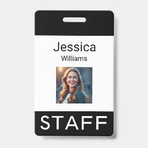 Badge Étiquettes nominatives des employés, logos personn