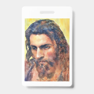 Badge étude de tête de Jésus-Christ avant 1872 par I. Kr