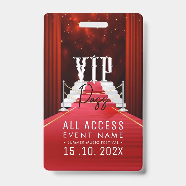 Badge Événement d'accès total VIP (Avant)