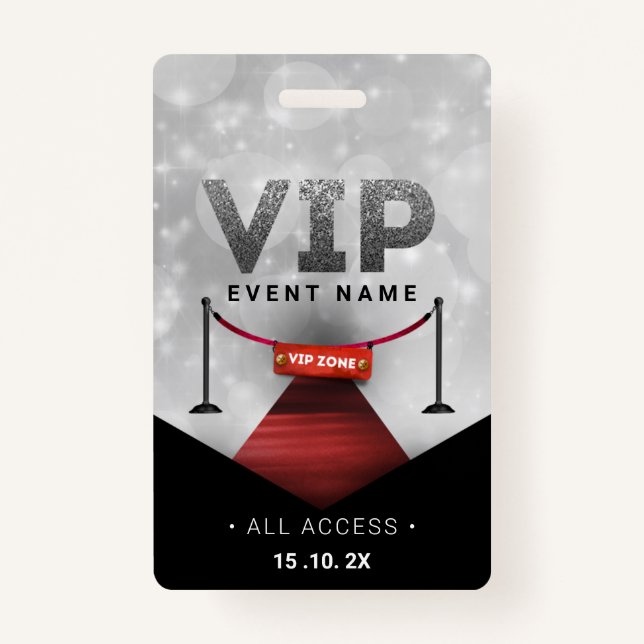 Badge Événement d'accès VIP exclusif (Devant)