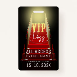 Badge Événement d'accès VIP exclusif