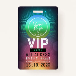 Badge Événement d'accès VIP exclusif