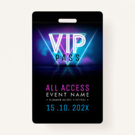 Badge Événement d'accès VIP exclusif