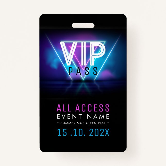 Badge Événement d'accès VIP exclusif (Devant)