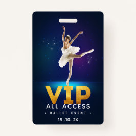 Badge Événement de ballon VIP All Access Pass