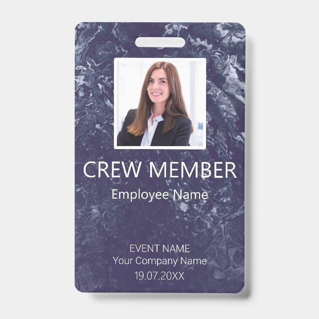 Badge Événement de code-barres personnalisé pour membre  (Avant)