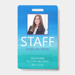 Badge Événement de code QR de personnel personnalisé Bad
